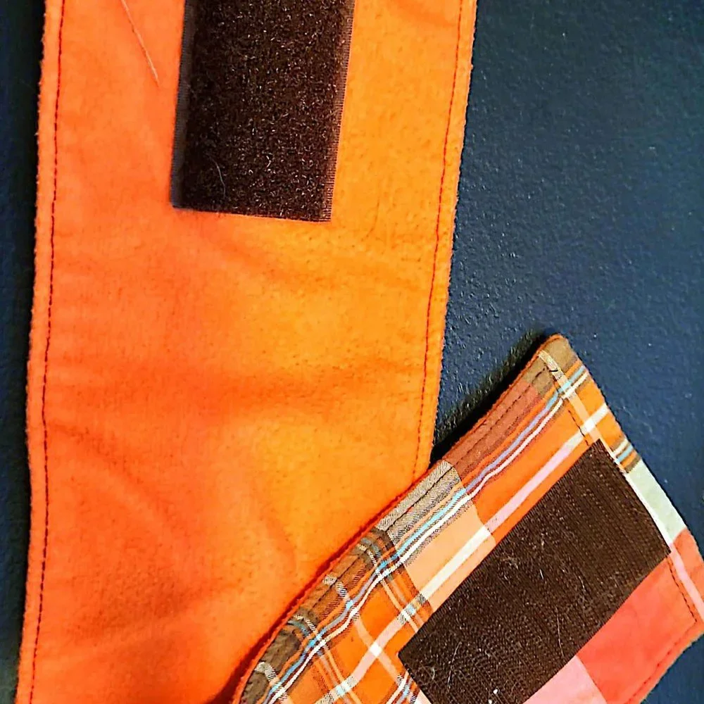 Dog Diaper Belly Band, Flannel Plaid, For Male Dogs,